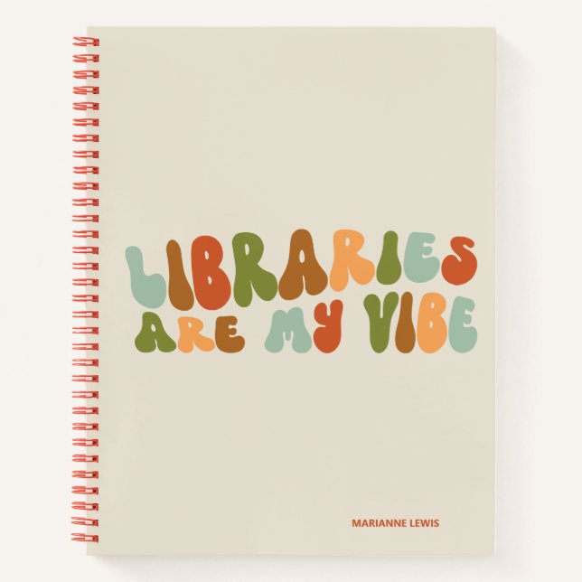 Groovy Retro Libraries Are My Vibe, Book Librarian (Front)