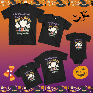 Groovy Retro Matching Family Name Halloween Ghost  T-Shirt