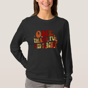 Groovy Retro One Thankful SPED Teacher Vintage Tha T-Shirt
