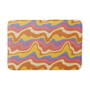 Groovy Retro Pattern Bath Mat