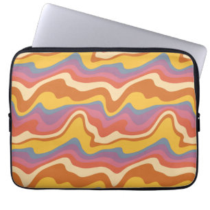 Groovy Retro Pattern Laptop Sleeve