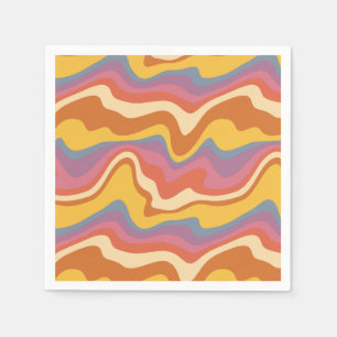 Groovy Retro Pattern Napkin