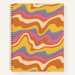 Groovy Retro Pattern Notebook