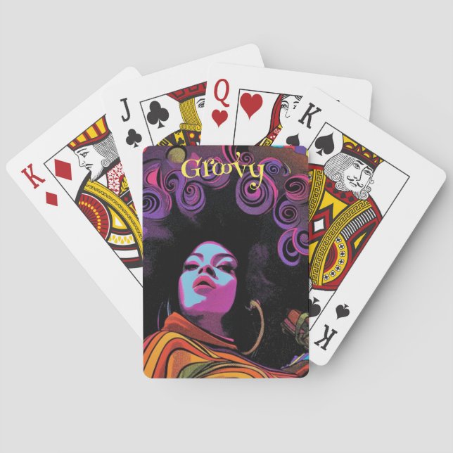 Groovy Retro Playing Cards (Back)