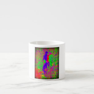 groovy retro purple hippie mermaid espresso cup