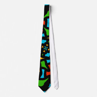 Groovy Retro Puzzle Abstract Tie