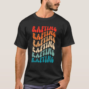 Groovy Retro Rafting Kayak Retro 70s Hippie Boho V T-Shirt