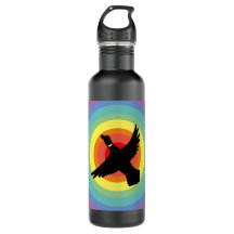 Groovy Retro Rainbow Circles Duck