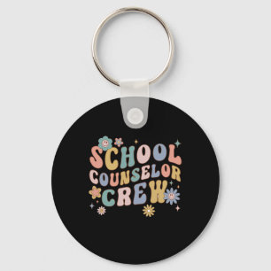Groovy Retro School Counsellor Crew Teacher Byck T Key Ring