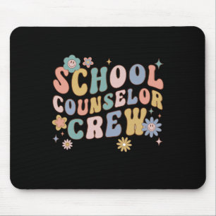 Groovy Retro School Counsellor Crew Teacher Byck T Mouse Pad