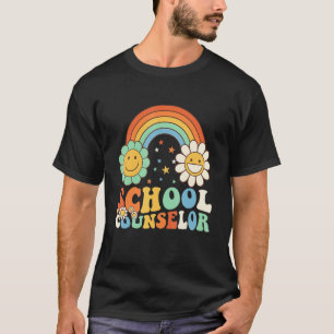 Groovy Retro School Counselor Teacher School Couns T-Shirt