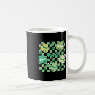Groovy Retro School Psychologist St Patrick's Day Coffee Mug