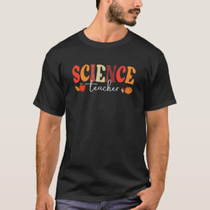 Groovy Retro Science Teacher Fall Vibes Autumn Tha T-Shirt