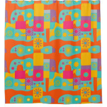 Groovy Retro Shower Curtain