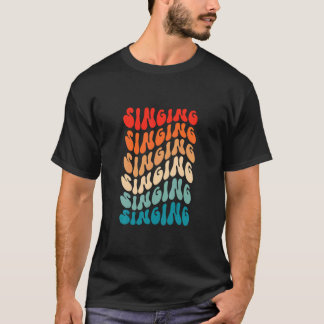 Groovy Retro Singing Singer Retro 70s Hippie Boho  T-Shirt