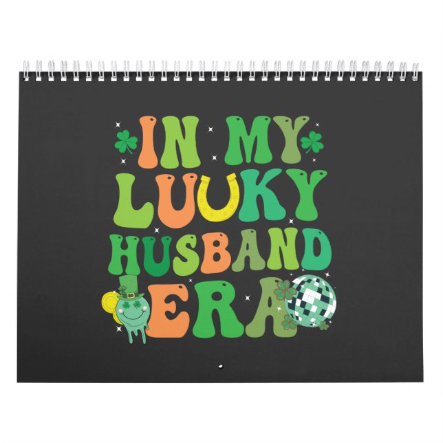 Groovy Retro St Patrick In My Husband Era Couple D Calendar (Cover)