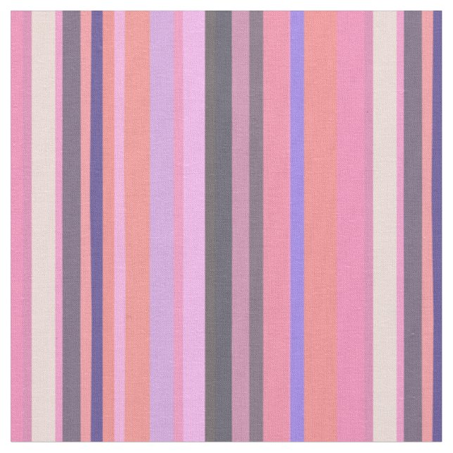 Groovy  Retro Stripe Pattern  70s Vintage Vibes Fabric (Close Up)