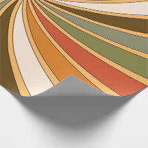 Groovy Retro Swirl in Warm Earth Tones