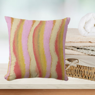 Groovy Retro Vintage Wavy Pattern Cushion