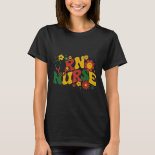 Groovy Rn Registered Nurse Juneteenth Black Histor T-Shirt