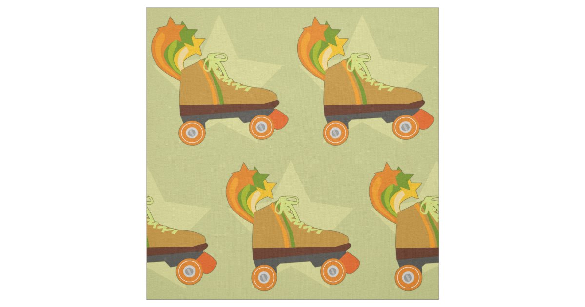 Groovy Roller Skate Fabric Zazzle