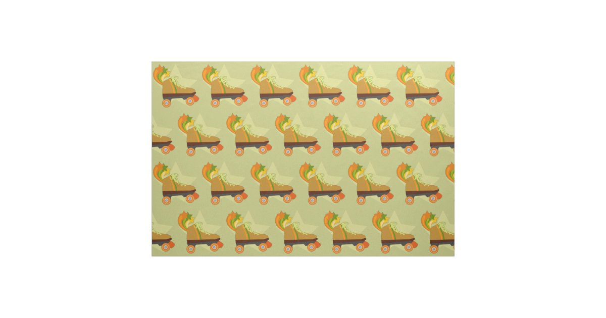 Groovy Roller Skate Fabric Zazzle