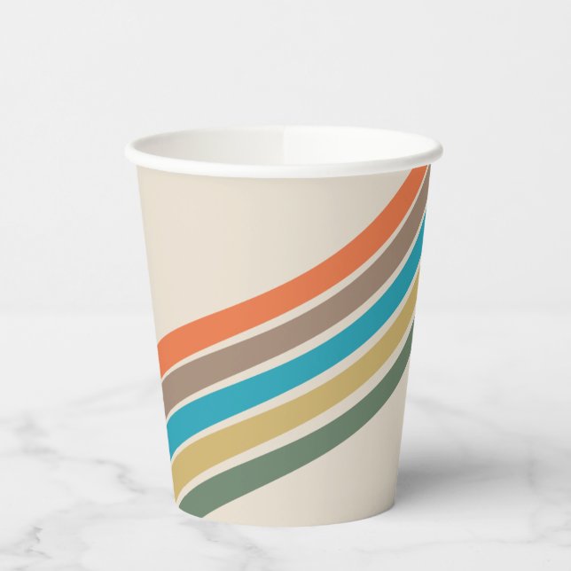 Groovy Roller Skating Party Cups | Stripes (Left)