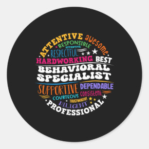 Groovy Rti Behavioural Specialist Response Interve Classic Round Sticker