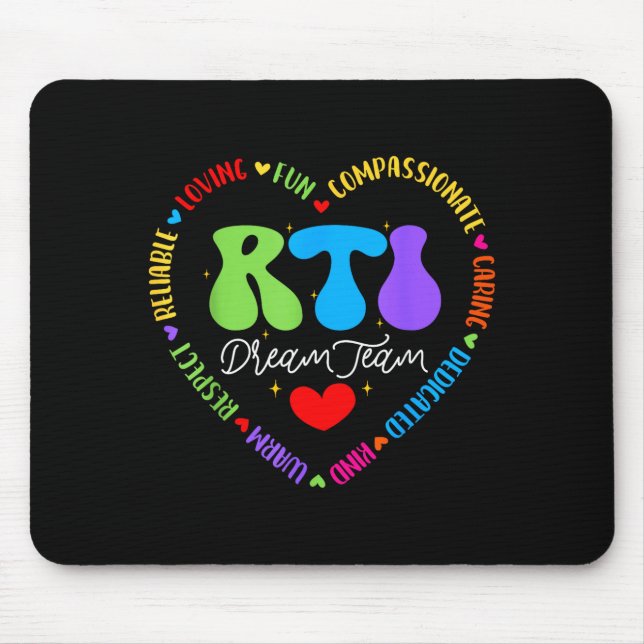 Groovy Rti Dream Team T Resnse Intervention Squad  Mouse Pad (Front)