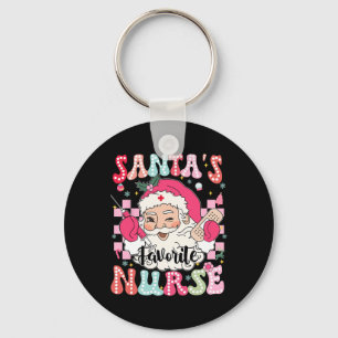 Groovy Santas Favourite Nurse Christmas Xmas Rn Cn Key Ring
