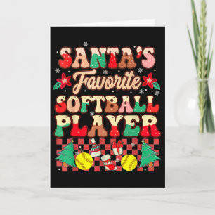 Groovy Santa's Favourite Softll Player Christmas P Card