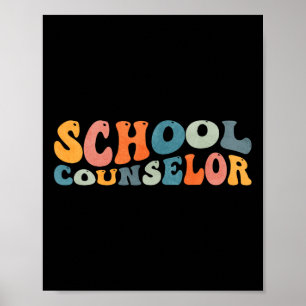 Groovy School Counsellor Counseling Mental Health Poster