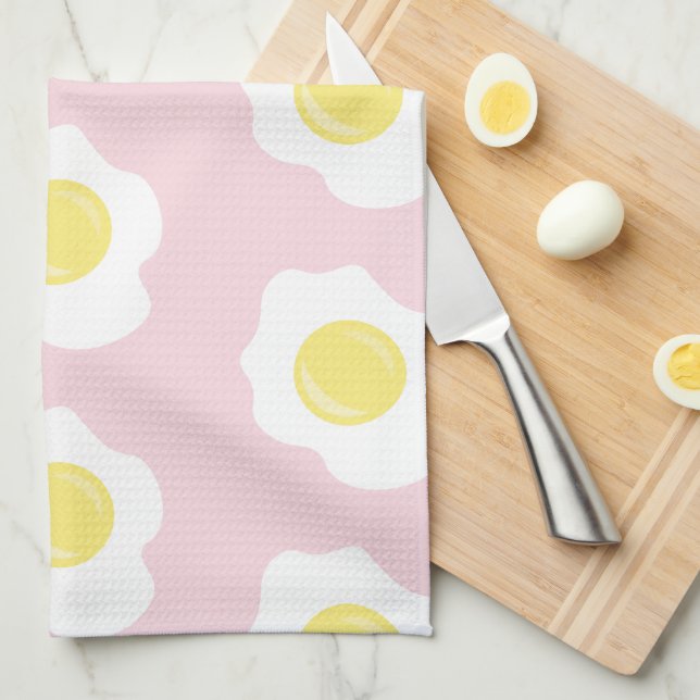 Groovy scrambled eggs. tea towel (Quarter Fold)