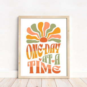 Groovy Script One Day At A Time Sober Support Poster