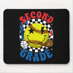 Groovy Second Grade Team Softll First Day Of Schoo Mouse Pad