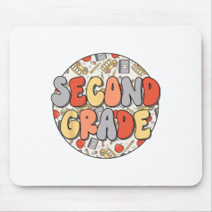 Groovy Second Grade Vibes Retro Teachers Kids Ck T Mouse Pad
