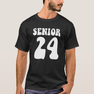 Groovy Senior 2024 Class Of 2024 Highschool Gradua T-Shirt