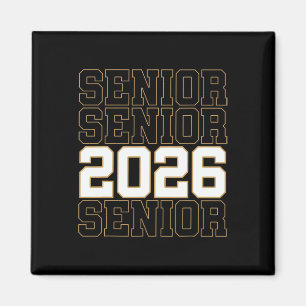 Groovy Senior 2026 Cl Of 2026 Graduate Senior Men  Magnet