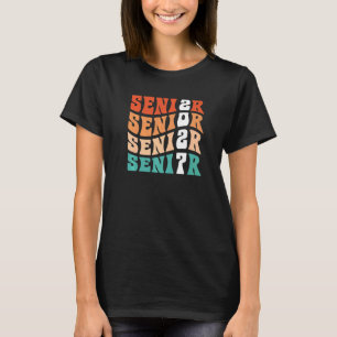 Groovy Senior 2027 Graduation My Last First Day Se T-Shirt