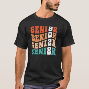 Groovy Senior 2028 Graduation My Last First Day S T-Shirt