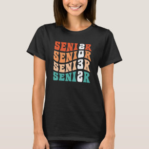 Groovy Senior 2032 Graduation My Last First Day S T-Shirt