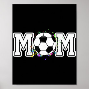 Groovy Senior Mum Soccer Senior Player Graduation Poster