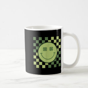 Groovy shamrock smile face st patricks day men kid coffee mug