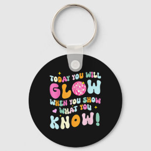 Groovy Show What You Know Test Testing Day Teacher Key Ring