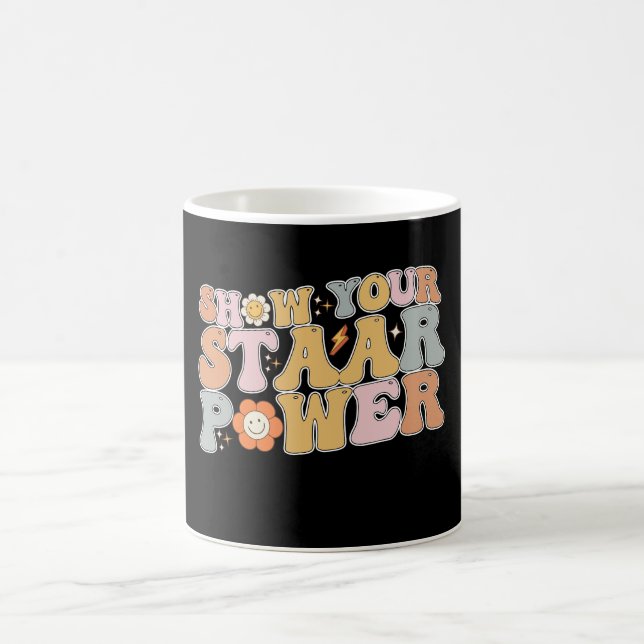 Groovy Show Your STAAR Power Test Testing Day Coffee Mug (Center)
