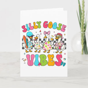 Groovy Silly Goose Vibes Matching Family Summer Va Card