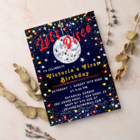 Groovy Silver Disco Ball Party Night Birthday