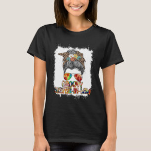 Groovy Sister In Law Retro Messy Bun Hip Style T-Shirt