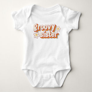 Groovy Sister Retro Daisy Baby Bodysuit