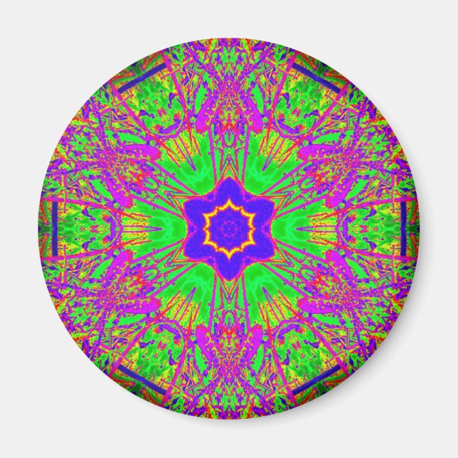groovy six-point blue star magnet (Front)